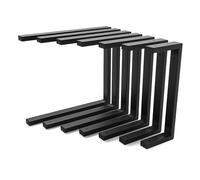 HEVVA Soporte doble para lavabo 20/25/30/35/40/45 cm | LAHN | Soporte de lavabo sobre encimera, soporte de carga pesada, consola de pared, tablero de lavabo inferior | (Set de 2 - Negro, 25 cm)