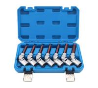 Hex Socket Set - 7 Piece 1/2 Inch Drive Ball End Hex Bit Sockets | H3 H4 H5 H6 H8 H10 H12 | S2 Alloy Steel And Hex Driver Socket Set For Automotive Repair And Tight Spaces