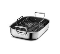 HexClad Bandeja para Asar Pequeña Hybrid Antiadherente con Rejilla, Apta para Lavavajillas y Horno hasta 480°C, Compatible con todas las Estufas