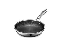 HexClad Sartén Hybrid Antiadherente de 20 cm, Asa que se Mantiene Fría, Apto para Lavavajillas, Horno hasta 480°C e Inducción, Compatible con todas las Estufas