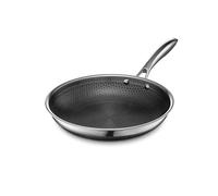 HexClad Sartén Hybrid Antiadherente de 25 cm, Asa que se Mantiene Fría, Apto para Lavavajillas, Horno hasta 480°C e Inducción, Compatible con todas las Estufas