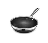 HexClad Wok Hybrid Antiadherente de 25 cm, Asa que se Mantiene Fría, Apto para Lavavajillas, Horno hasta 480°C e Inducción, Compatible con todas las Estufas