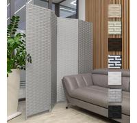 HEXIM Biombo de interior 180x180 cm - Paravent plegable de 4 paneles - Pantalla de privacidad para terraza y jardín, Biombos (LR188-gris)