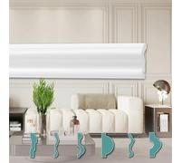 HEXIMO Molduras de Pared Modernas XPS Poliestireno Blanco, 2 Metros Cornisas Ornamentación de Estuco Frisos Molduras Decorativas (50 metros FG3)