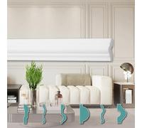HEXIMO Molduras de Pared Modernas XPS Poliestireno Blanco, 2 Metros Cornisas Ornamentación de Estuco Frisos Molduras Decorativas (30 metros FG2)