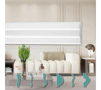HEXIMO Molduras de Pared Modernas XPS Poliestireno Blanco, 2 Metros Cornisas Ornamentación de Estuco Frisos Molduras Decorativas (20 metros FG4)