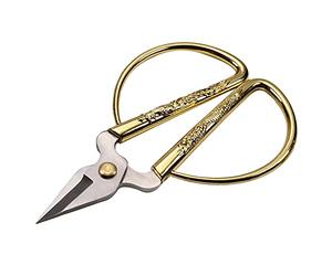 Heyiarbeit Tijeras de bonsái con mango de metal dorado tallado en tono dorado tijeras de coser tijeras profesionales chinas tradicionales 1 unids