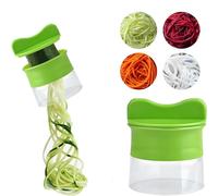 Heyumybit Cortador de Verdura,Espiralizador de Verduras,Cortador de Calabacin en Espaguetis,Espiralizador de Mano para Zanahoria,Fruta,Pepino,CalabacíN,Fideos,Espaguetis de Calabacin