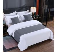 HFDJRWK Colcha y Manta Decorativa de Lujo, Adecuada for decoración de pies de Cama Individual, Doble, tamaño Queen y King(Gray (B),50x180 cm)