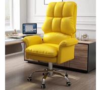 HFERTSCN Silla de Oficina en casa ergonómica con Soporte Lumbar Ajustable y Silla de Escritorio Trasero con Brazos para Adultos Silla de Juego ejecutiva (tamaño Amarillo) FANDIAO