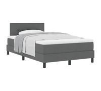 HFXHIJXQ Cama con somier de 120 x 190 cm, color gris oscuro, con colchón y somier, diseño moderno con 2 alturas, cabecero robusto y ahorra espacio, para dormitorio, habitación de invitados, habitación