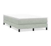 HFXHIJXQ Cama con somier sin colchón, color gris claro, 120 x 220 cm, terciopelo, moderno marco de cama con somier, patas estables para habitación juvenil, habitación de invitados, dormitorio