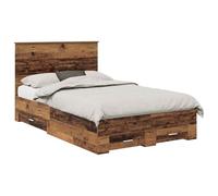 HFXHIJXQ Marco de cama de 120 x 190 cm de madera con cabecero, cajones, somier, colchón individual