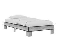 HFXHIJXQ Marco de cama de 80 x 200 cm gris Sonoma con somier | Cama individual compacta con somier de láminas para dormitorio y habitación juvenil, soporta hasta 140 kg y fácil de limpiar.
