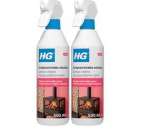 HG Aerosol Limpiador para Cristales de Estufa para Hornos y Chimeneas, Elimina Hollín, Grasa y Alquitrán - 500 ml (Paquete de 2)