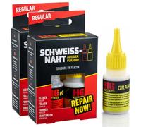 HG POWER GLUE La soldadura de la botella - juego de adhesivos de reparación profesional para plástico ABS cerámica porcelana piedra madera caucho - adhesivo industrial con granulado (2x20g + 3x40g)