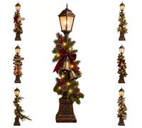 HGDUKBAL Farola navideña Antigua - Decoración navideña de Mesa iluminada, C
