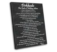 HGETJOHXEM Miyamoto Musashi Dokkodo 21 Principles Wall-Art Print The Path of Walking Alone Poster for Home Decor Bedroom Bathroom(Framed,12x18inch(30x45cm))