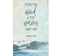 HGETJOHXEM Modern Farmhouse Decor Poster Matthew 8 27 Even The Wind and The Waves Obey Him Wall-Art for Bathroom Lake House(Unframed,12x18inch(30x45cm))
