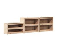 HGFDVCMR Armario de cocina para exteriores de 3 piezas modular de abeto de | Módulo de cocina flexible de madera maciza para jardín y terraza con amplio espacio de almacenamiento para accesorios de