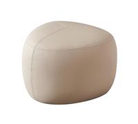 HGFVNFVKHA Pequeño Taburete Reposapiés Triangular, Puff Acolchado con Estructura de Madera y Cojín Suave, Salón Dormitorio Entrada(Natural,46x32cm)