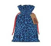 HGFVY 1 bolsa de mano con cordón de piel de leopardo de 8.3 x 11.8 pulgadas para regalo de Navidad y almacenamiento y con etiquetas de regalo de papel kraft