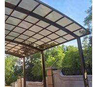 Hggdsac policarbonato placas transparente, Resistente a los impactos y duradero, Solarios y Cerramientos Paneles de Repuesto, Paneles para Toldos de Invernadero,Cocheras(Marrón,0.6×3m)