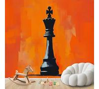 hgjdjhnf Papel pintado fotográfico con figura de ajedrez, moderno, para sala de estar, dormitorio o habitación infantil. Decoración con motivos. 350 cm x 256 cm. Adhesivo - Fondo - Pintura - Póster.