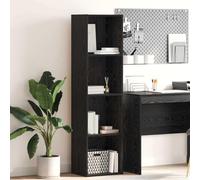 HGKMBRY - Biblioteca clásica de diseño elegante, de madera blanca, duradera y fácil de limpiar, con 5 compartimentos abiertos para espacio de almacenamiento, estante de separación para sala de estar