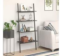 HGKMBRY - Estantería estable para sala de estar y oficina, biblioteca de ahorro de espacio para el hogar con 4 estantes, estante de acero resistente con soporte de pared