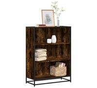 HGKMBRY Estantería moderna para libros y multimedia, estantería robusta con diseño industrial, versátil estantería para el hogar, librería de ahorro de espacio con alta