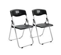 HGTRH Silla Oficina Plegable, Silla Plegable Escritorio Black C | Diseño Ergonómico Asiento Antideslizante con Acabado Mate Bandeja de Escritura Extragrande Alta Capacidad de Carga