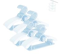 HGYZE Perchas Antideslizantes para bebé, 29-37 cm, Perchas Extensibles para Ropa Infantil, con Soporte para Pantalones, plástico y apilable, Ideal para Ropa Infantil, 20 Unidades