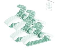 HGYZE Perchas Antideslizantes para bebé, 29-37 cm, Perchas Extensibles para Ropa Infantil, con Soporte para Pantalones, apilables, Ideales para Ropa Infantil, 20 Unidades
