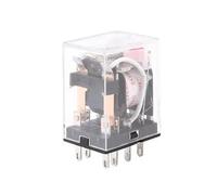 HH52PL AC24V 220V DC12V 24V bobina 8 pines DPDT luz indicadora de LED roja relé de potencia 1 Uds(AC24)