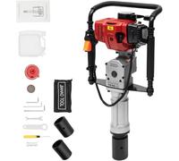HHEMSTD Gasolina 52CC 2 tiempos 1900 W pilotes con mangas de 55 mm y 70 mm, arrancador de cuerda portátil para vallas, viticultura y construcción de frutas