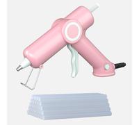 HHYSSG Pistola de pegamento caliente de 20W Calentamiento Rápido, ON/OFF con 30pcs 7x150 mm Barra de Pegamento y Bolsa, Adecuada para Bricolaje, Uso Doméstico (ROSE)