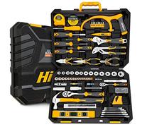 Hi-Spec Caja de Herramientas Completa Mecanica Automotriz 122 Piezas. Herramientas para Mantenimiento, Bricolaje, y Reparación Del Hogar y Cochera. Set de Accesorios y Maletin Almacenamiento