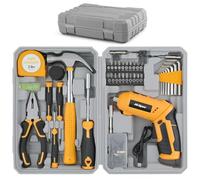 Hi-Spec Destornillador Eléctrico 4V USB con Kit para Hogar de Uso Diario | 42 piezas, herramientas manuales organizadas, puntas y accesorios, para reparaciones y montajes cotidianos, portátil