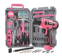 Hi-Spec Taladro Atornillador 8V USB con Kit para Casa y Bricolaje, Rosa