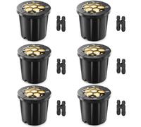 HIBOITEC Luz de Suelo Empotrada 12-24V, 12W 1200LM Alta Intensidad con Red Antideslumbrante, IP67 Impermeable, Panal de Miel LED COB 3000K, para Proyectar en Paredes y Calzadas, Material de Aluminio