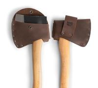 Hide & Drink, Funda de Piel Duradera para Cabeza de Hacha/Funda para Hacha/Cubierta de Hoja/Elementos Esenciales de Lumberjack, Hecha a Mano: marrón