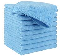 HIDMD Paquete de 10 paños de limpieza de microfibra, multiusos, paños de limpieza súper absorbentes, secado rápido, 30 cm x 30 cm, azul cielo