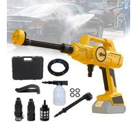 Hidrolimpiadora Compatible con Dewalt 20V, Pistola de Agua a Presión | 340W sin Cable con Tubo de 5m Boquilla 6 en 1 1200 PSI Limpiador de Alta Presión para Coche Jardín Terraza Césped y Riego
