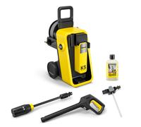 Hidrolimpiadora eléctrica karcher 2100w 145 bares de presión con enrollador de manguera y ruedas