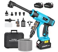 Hidrolimpiadora inalámbrica de Alta presión de 100Bar, Pistola de Agua a Presión Compatible con Makita 18V con 2 * 4.0Ah, Motor sin escobillas, 3 velocidades, Manguera de 5m, para Coche