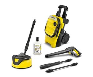 Hidrolimpiadora Kärcher K 4 Compact Home, 130 bar, 420 l/h, con limpiador de superficies y limpiador de piedra.