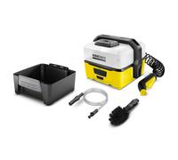 Kärcher Hidrolimpiadora móvil OC 3, para Limpieza portátil de equipamientos Exteriores, depósito de Agua extraíble 4l, batería de Iones de Litio, duración batería 15 min Manguera Espiral 2,8m