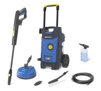 Limpiadora a presión de 140 bares, 1900W, con limpiadora de suelos y cepillo fijo, caudal de 460 litros por hora, agua fría, marca MICHELIN