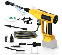 Hidrolimpiadora sin Cable Compatible con batería Dewalt 20V, 700 PSI Hidrolimpiadora portátil de Mano con cañón de Espuma con Boquilla 6 en 1 para Limpieza de Suelos de Coches y Paredes (sin batería)